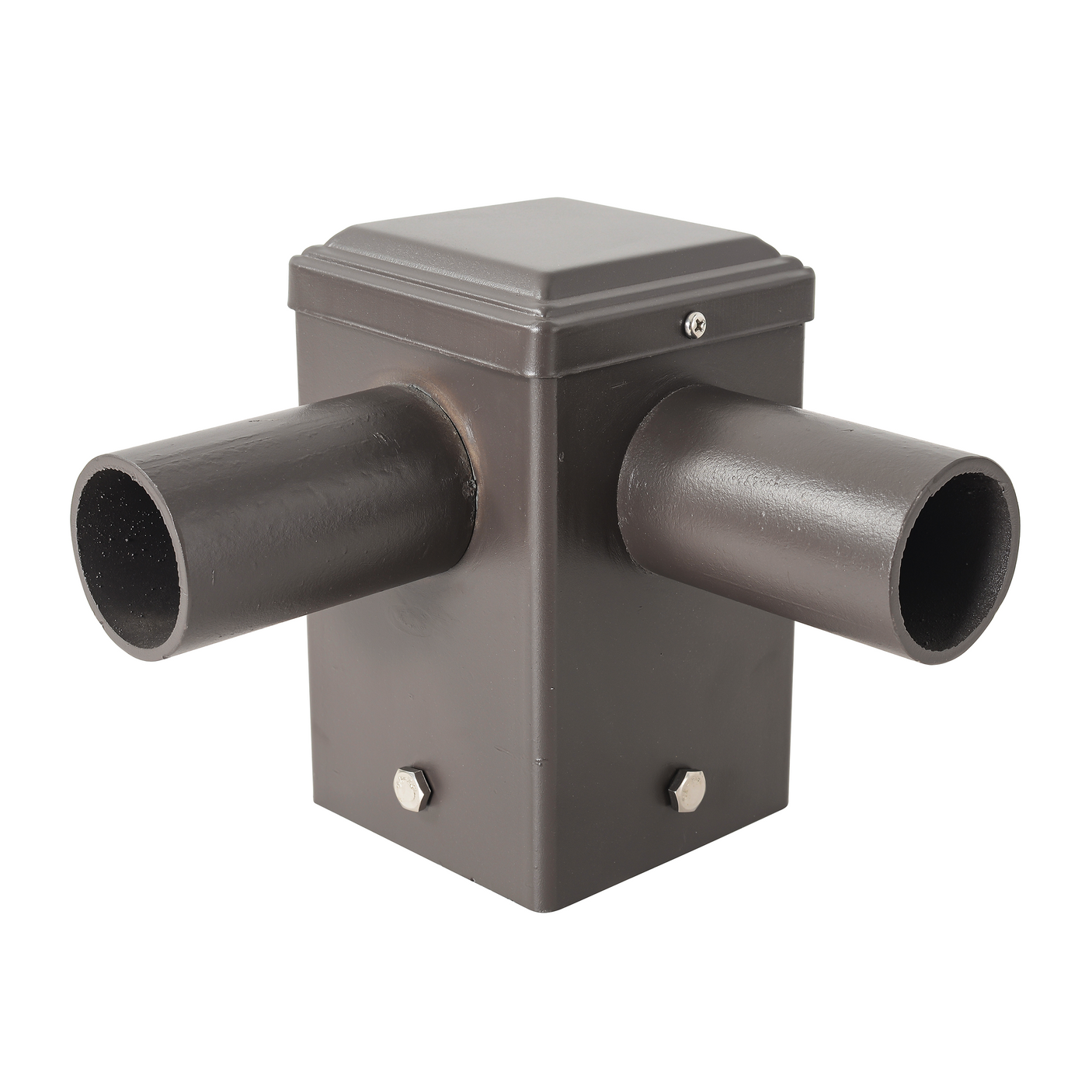 4in Square Pole Tenon Adapter 2 Horizontal 2-3/8in O.D. Tenon 90°