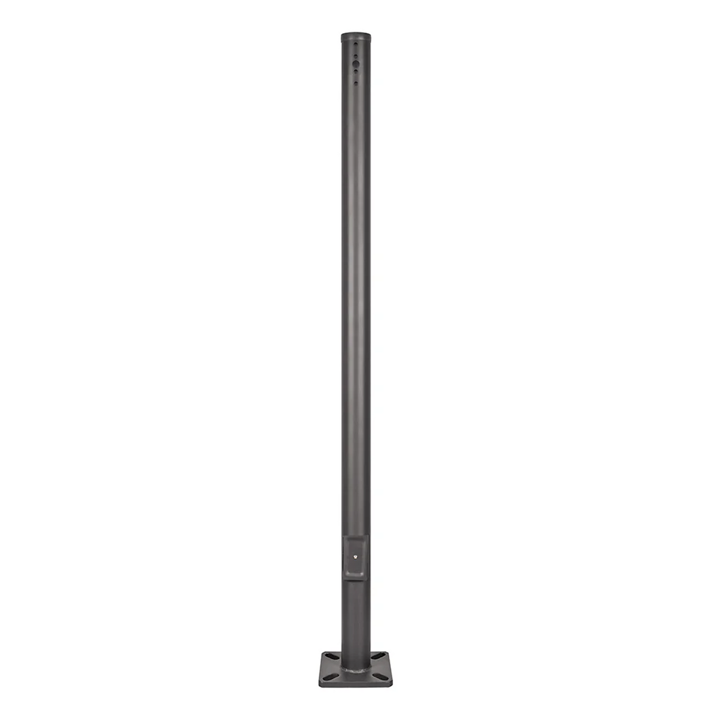 10 Foot Steel 3 Inch Round Light Pole Black Housing